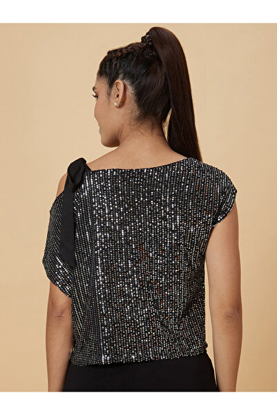 Globus By Styli Women Black Embellished Top