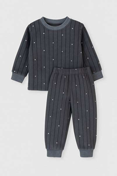 Oz Baby Unisex Winter Patterned Fleece Set Baby Girl and Boy Children's Clothing Set