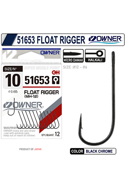 Owner 51653 MH-12 Float Rigger Japon Olta İğnesi Balıkmarketim