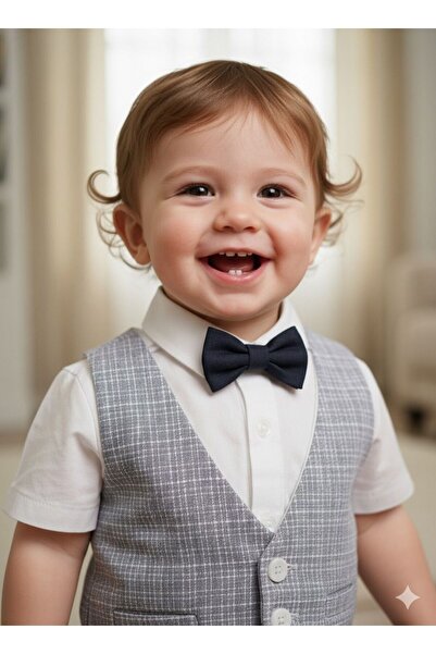 Cassiope Baby Men's Suit with Bow Tie and Shirt (Shirt - Vest - Pants - Bow Tie)