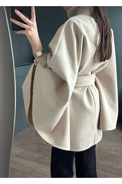 DİMA Belted Cashmere Poncho