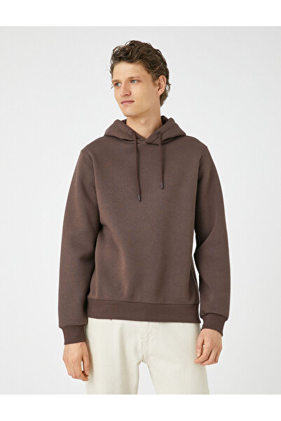 Koton Basic με κουκούλα ιδρώτα, μακρυμάνικο ανασηκωμένο