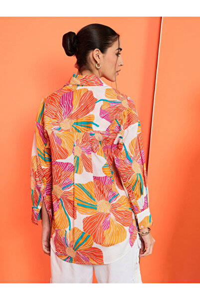 Uptownie By Styli Floral Print Long Sleeve Shirt