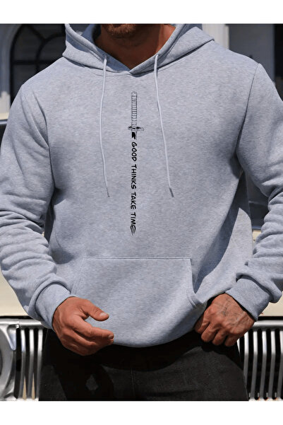 Flow touch هوديي بشعار السيف مطبوع