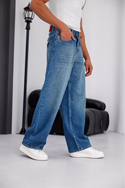 Oksit Puertas Men's High Waist Balloon Baggy Fit Loose Fit Jeans