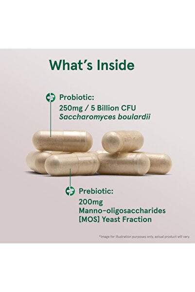 Jarrow Formulas Saccharomyces Boulardii + MOS, 5 Billion per Capsule, 90 Vegan Capsules (200 g) - Lo