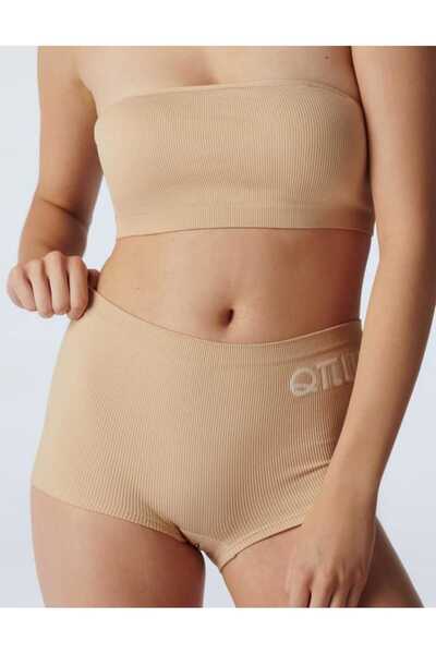 ESOTIQ Pantaloni scurți fără cusături pentru femei, talie înaltă, cu nervuri, Kupisz x Designer | Capsule