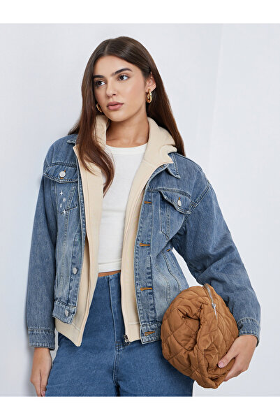 Styli Regular Fit Denim Jacket with Pockets
