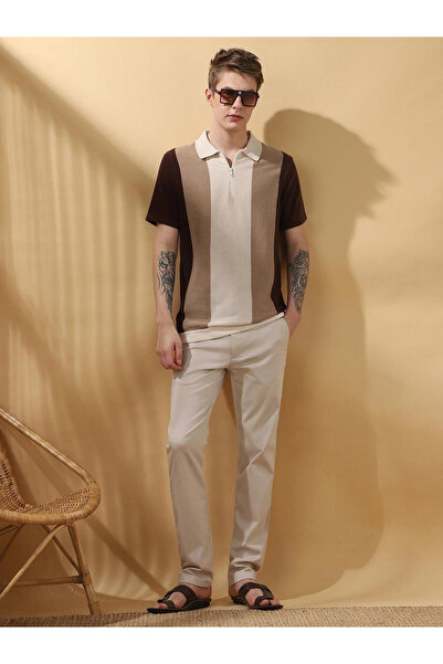 Dennis Lingo By Styli Men Striped Flat Knit Polo