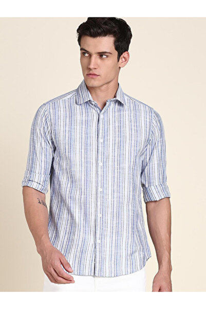 Dennis Lingo By Styli Men Striped Slim Fit Cotton Casual Shirt