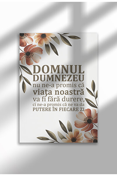 21mxm Religious Canvas Poster in Romanian Language – Unframed Digital Print on Canvas - Power Every Day