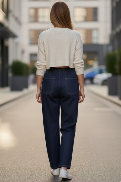 cemo Vera Modern Wide Leg Jogger Cut Denim Pants