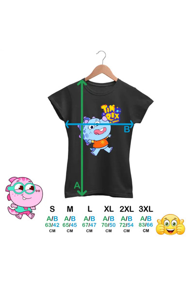 OEM Women's T-Shirt Tim Rex Kai Space Dinosaurs Triceratops