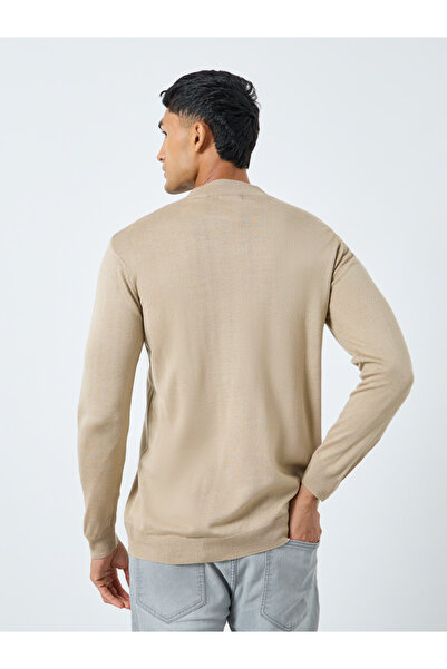 Styli Beige Regular Fit Sweater