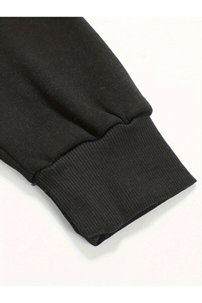 Take Two By Styli Graphic Print Pocket Detail Hoodie