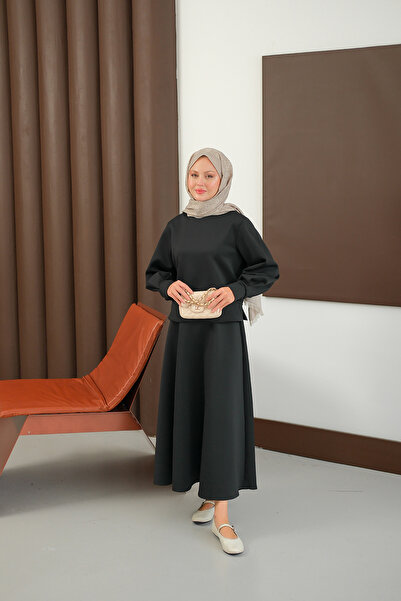 LOCCO Women's Crew Neck Scuba Suit Black