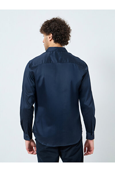 Styli Satin Slim Fit Tailored Long Sleeve Shirt