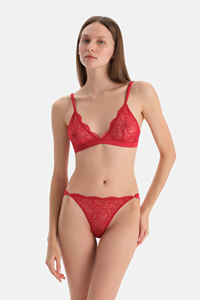 Dagi Σουτιέν με λεπτομέρεια από κόκκινη δαντέλα