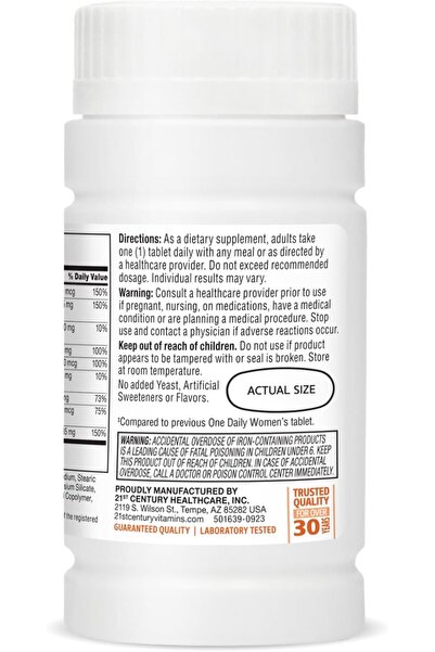 21st Century One Daily Women's Tablets - 100 Tablets