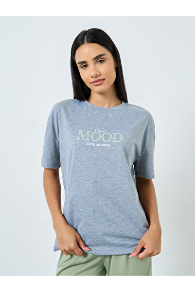 Styli Mood Graphic Drop Shoulder T-Shirt and Pyjama Set