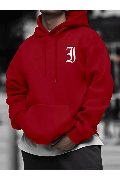 Flow touch هودي بتصميم بسيط مع حرف "ج" على الطراز القوطي