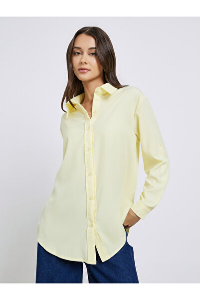 Styli Yellow Button-Down Oversized Shirt