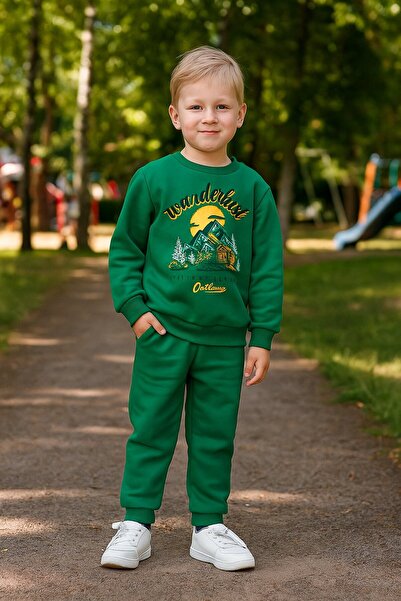 Yalçınoğlu Kids 3 Thread Thick Winter Children's Suit I Special Design Offering Comfort, Style and Quality Together (4-12 Years Old)