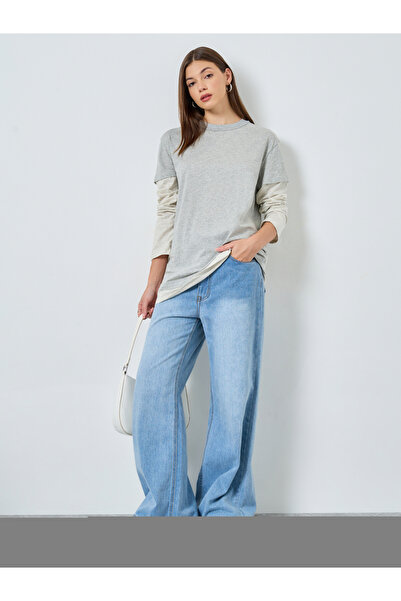 Styli Women Long Sleeve Twofer Style T-Shirt