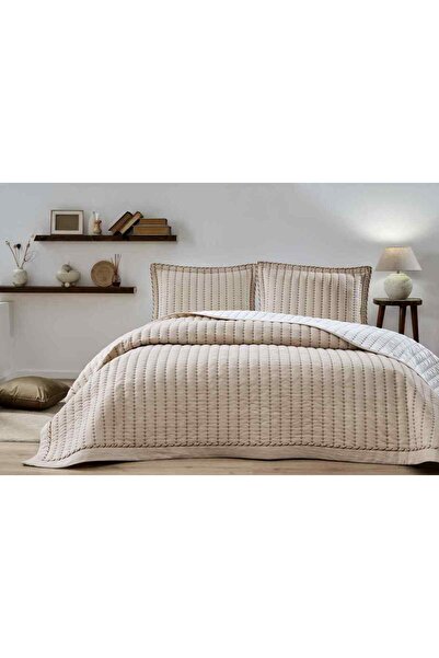Özdilek Bedspread. Embroidered Line Beige 240X250