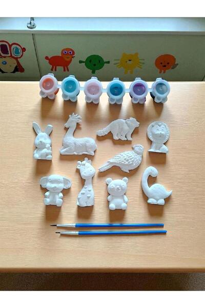 Genel Markalar 17 Parça Hayvanlı Seramik Boyama Seti