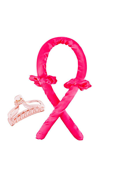 zola Hair curling set, without heat, soft foam, accessories included, length 100 cm, bright pink