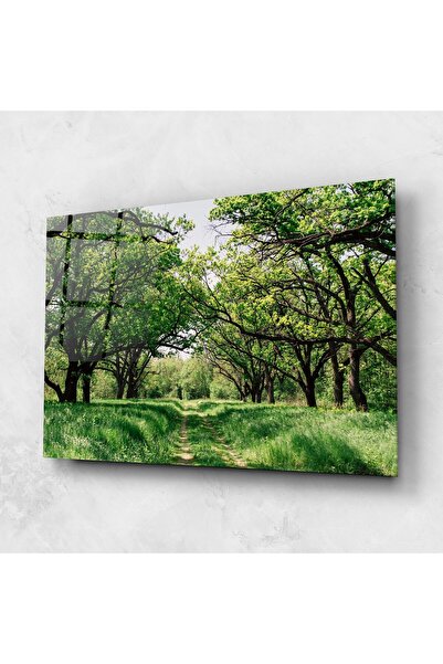 Arthub Glass Painting, Bedroom and Living Room, Forests, Forest Green Path