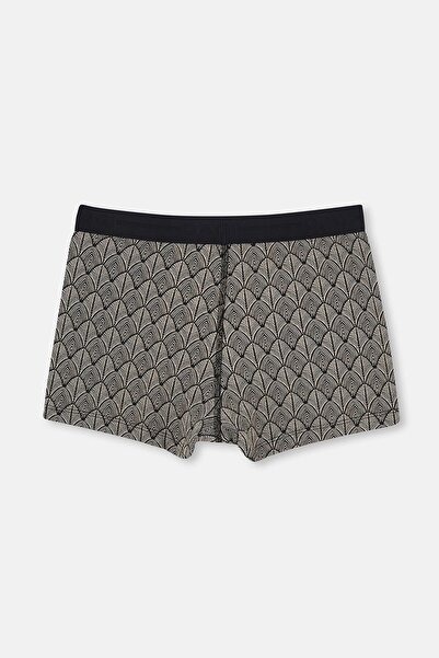 Dagi Black Patterned Cotton Boxer