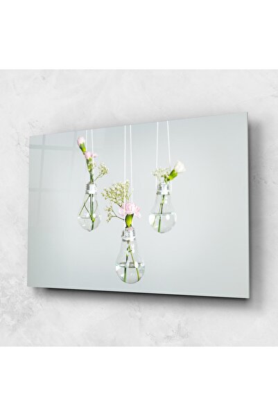 Arthub Tablou Sticla,Dormitor si Living, Flori In Vaza, Floating Vase