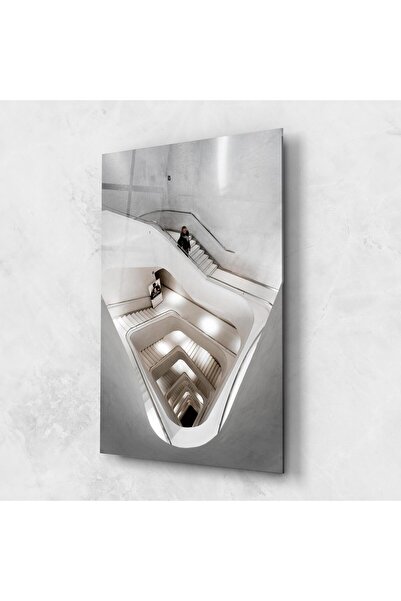 Arthub Tablou Sticla,Dormitor si Living, Iluzii Optice, White Stairs Spiral