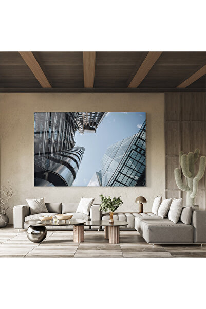 Arthub Glass Painting, Bedroom and Living Room, Urban, Big Glass Building