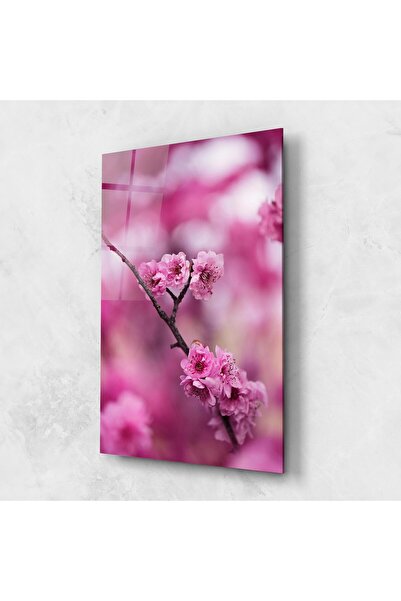 Arthub Tablou Sticla,Dormitor si Living, Flori In Natura, Pink Flower Tree