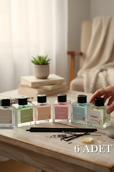 Hagen 6ADET Oda Kokusu Vanilya-Pudra-Yasemin-Lavanta-Okyanus-Beyaz Sabun Koku...