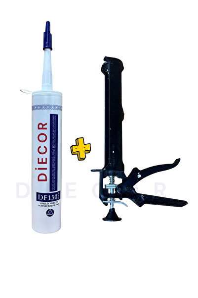 DİECOR Silikon Tabancası + 500g Sıvı Çivi – Montaj ve Onarım Kiti