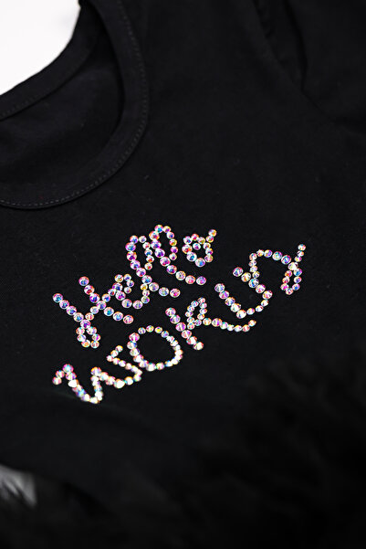 Zanatik Bodysuit with tutu and Swarovski crystals – Hello World – 68 cm