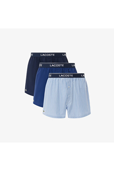 Lacoste Erkek 3'lü Mavi Boxer