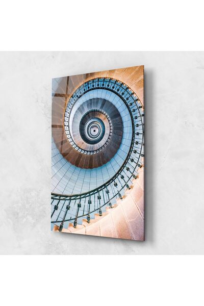 Arthub Tablou Sticla,Dormitor si Living, Iluzii Optice, Blue Opaline Stairs