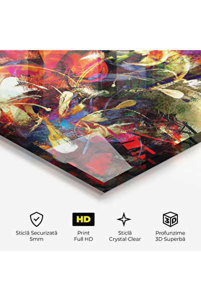 Arthub Glass Painting, Bedroom and Living Room, Drawn Flowers, Abstract Flowers