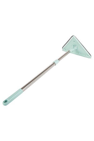 DIGIMAT STORE DIGIMAT Multipurpose Flat Triangular Mop with Squeegee & Telescopic Handle 61-91 cm, Light Green