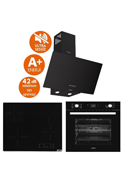 Ferre ve AFM Tech Markalı / BAE Sessiz Elektr. Vitro Ankastre Siyah Set (D086...