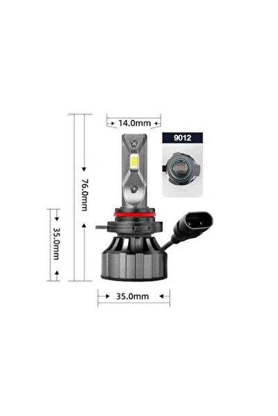 OEM Set of Two LED Bulbs 9012-HiR2 (20000Lm/100W/6000K)