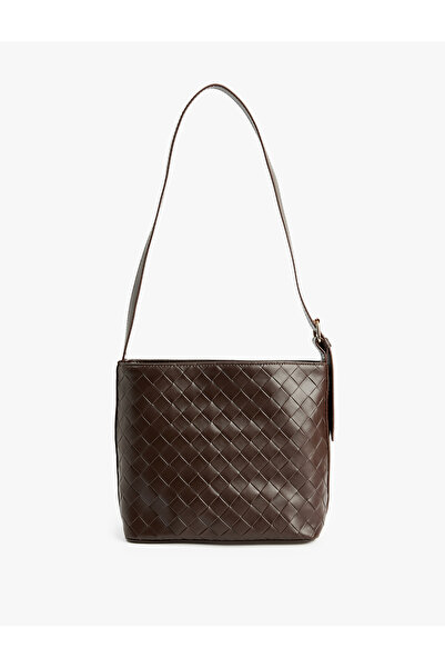 Koton Τσάντα tote με μεταλλική πόρπη από συνθετικό δέρμα με πλεκτό σχέδιο