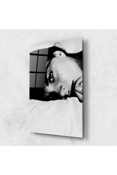 Arthub Glass Painting, Bedroom and Living Room, Black and White, Eye Contact