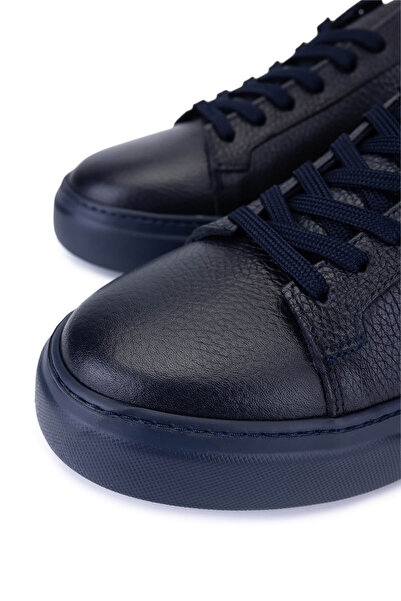 Tamer Tanca Men's Genuine Leather Navy Blue Sole Sneakers & Sports Shoes