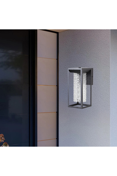 HAMER فانوس حائط جداري خارجي اسود